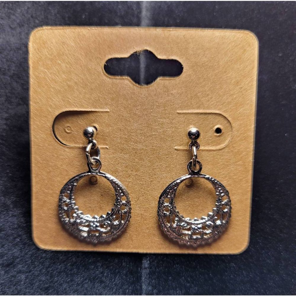 (3 for $15) JoMa Silvertone Filigree Dangle Earrings- NWT